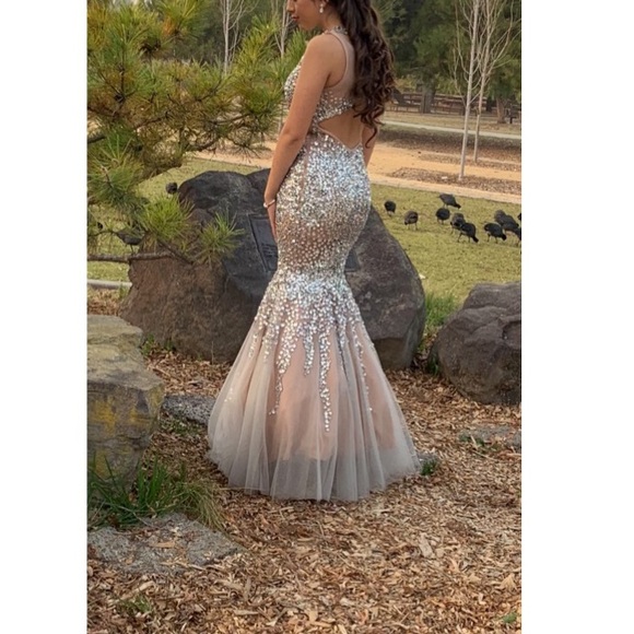 terani couture silver dress